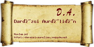 Darázsi Aurélián névjegykártya